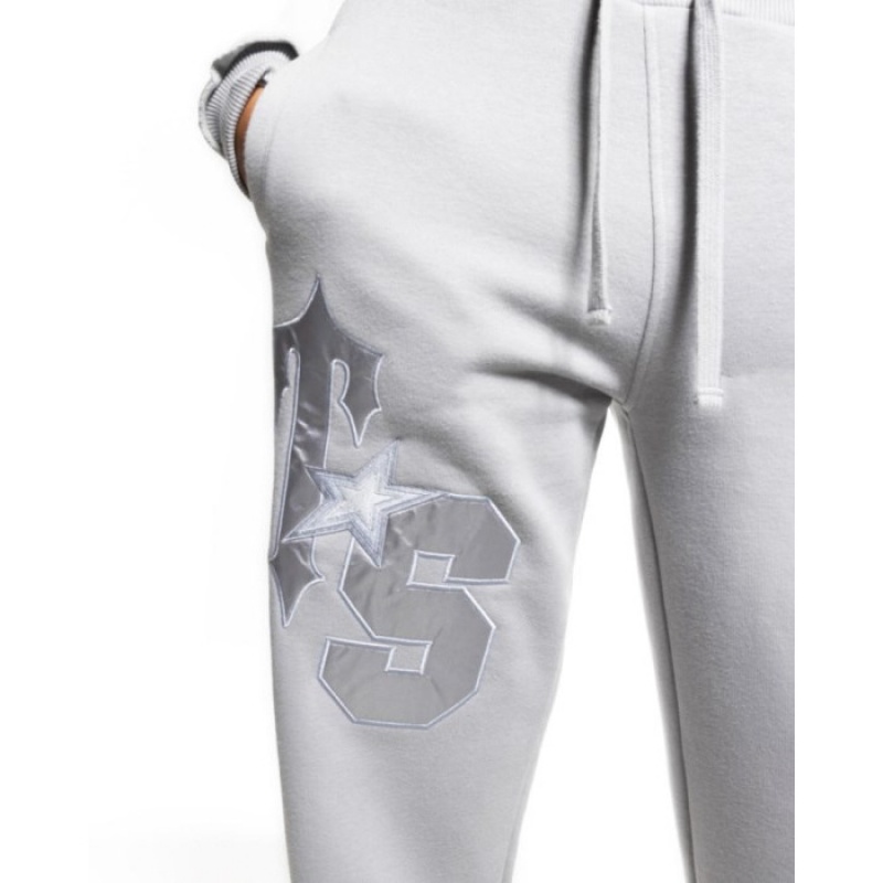 Női Trapstar TS-Star Silver Satin Applique Loose Fit Jogger Nadrág Szürke | Hungary DM01-609