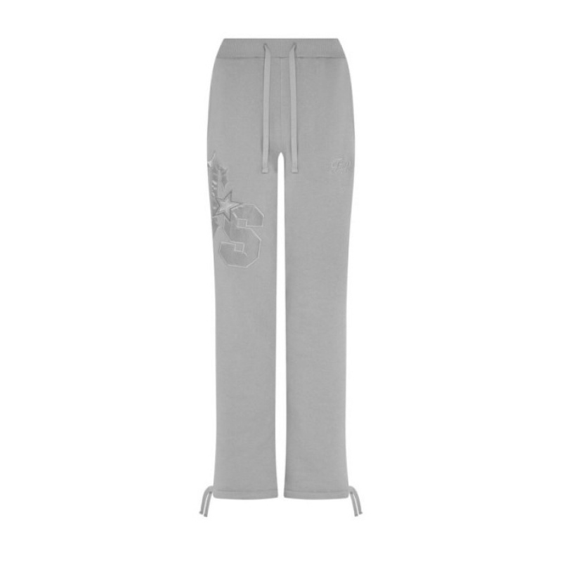 Női Trapstar TS-Star Silver Satin Applique Loose Fit Jogger Nadrág Szürke | Hungary DM01-609
