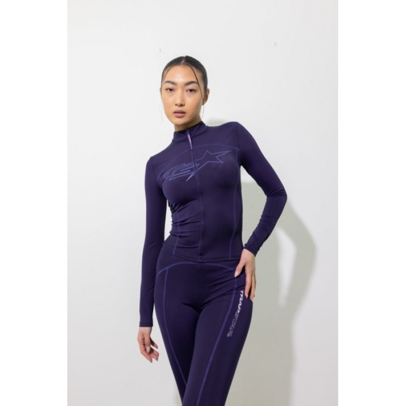 Női Trapstar TS-Star Zip Felső Lila | Hungary DY58-140