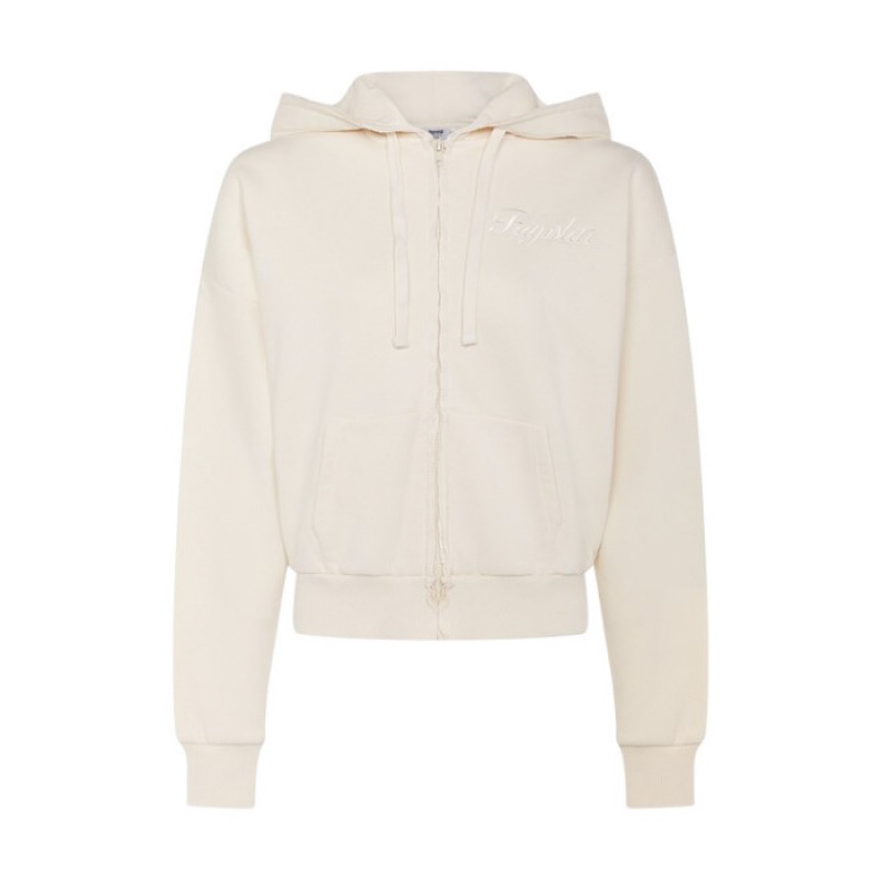 Női Trapstar TS-Star Zip Up Pálya Felső Fehér | Hungary RC20-361